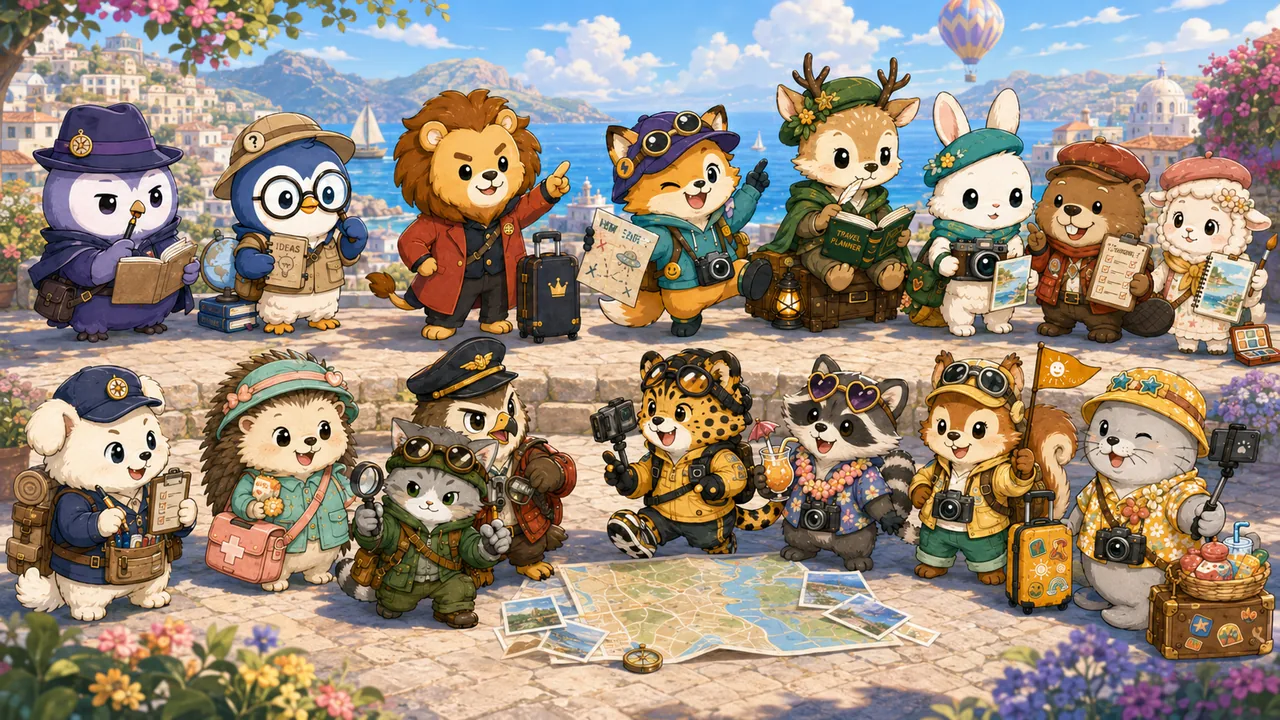 トリテスの旅する16タイプのキャラクターたち